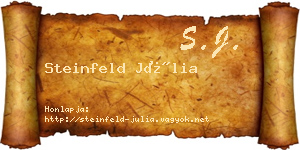 Steinfeld Júlia névjegykártya